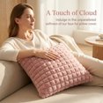thumbnail image 5 of REGALWOVEN Throw Pillow Covers Set of 2, Soft Plush Solid Couch Pillow Cases for Sofa Bed Living Room Home Decor Pink 18" x 18", 5 of 7