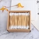 thumbnail image 4 of Bastoncillos de algodón de bambú - 100% biodegradables, 3 pulgadas de longitud, diseño de doble oreja - para limpieza de oídos, maquillaje y manualidades, 4 of 4