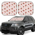 Picia Strawberry Floral 2 Piece Car Windshield Sun Shade Foldable