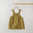 thumbnail image 2 of Posijego Toddler Baby Girls Overalls Shorts Cotton Romper Suspender Jumpsuits Kids Infant Girls Solid Color Summer Outfits, 2 of 5