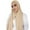 Beige, variant on Women's Two-Piece Head Scarf Set, Soft Cotton Head Cover, Breathable Undercap and Over Scarf, Lightweight Scarf for Everyday Wear C