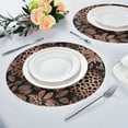 thumbnail image 6 of IAUYY Set of 4 Round Placemats for Dining Tables Heat-Resistant and Wear-Resistant DIY Printing Design Table Placemats，Applicable for Christmas The Perfect Leopard Print Pattern, 6 of 7