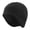 Black, variant on Fuzz Ear Flap Beanie Hat for Men Thermal Windproof Winter Skull Cap with Ear Covers Dark Gray Free Size