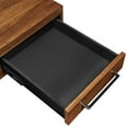 thumbnail image 4 of Modern Electric Sit/Stand Desk Height Adjustable Wood Table Rich Medium Brown, 4 of 9