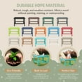 thumbnail image 6 of WestinTrends Malibu Kids 5-Piece HDPE Outdoor Square Patio Dining Table and Chairs Set, Turquoise, 6 of 15