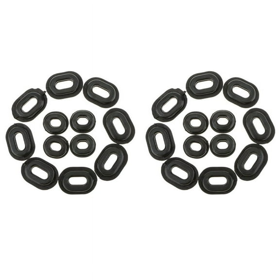 24Pcs Motorcycle Rubber Side Cover Grommets Replacement Gasket Fairings for CG125