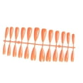 thumbnail image 2 of 1 Set Almond Press on Nails Artificial Water Drop Style Wear Tips Stick Solid Color Pointed DIY Salon Supplies DIY Decorations No.7 orange, 2 of 9