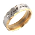 thumbnail image 3 of Jumpingount Siempre estará Parejas de acero inoxidable Carta Compromiso Anillos de promesa de boda Joyería Ropa, zapatos y accesorios Miscelánea No.08, 3 of 6
