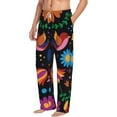 thumbnail image 2 of Balery Colorful Floral2 print Men's Pajama Pants,Ultra Lightweight Pjs,Lounge Pant-X-Large, 2 of 9