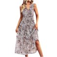 thumbnail image 1 of Vestido ajustado con cuello en V sin mangas de primavera y verano informal con estampado elegante para mujer OAVQHLG3B Store lin121212, 1 of 5