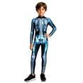 thumbnail image 5 of PLHWHYQ Halloween Stage Rompers For Boys Long Sleeve Skeleton Print Front Zipper Jumpsuit For Festival Party Stylish Onesie Black 7-8 Years, 5 of 5