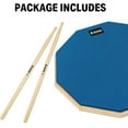 Donner Drum Practice Pad, 12 Inch Double Sided Silent Drum Pad With