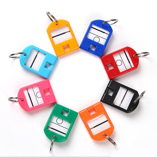 Moluckfu 50Ud Llaveros Plásticos Coloridos Transparentes Con Robot Para Creativa