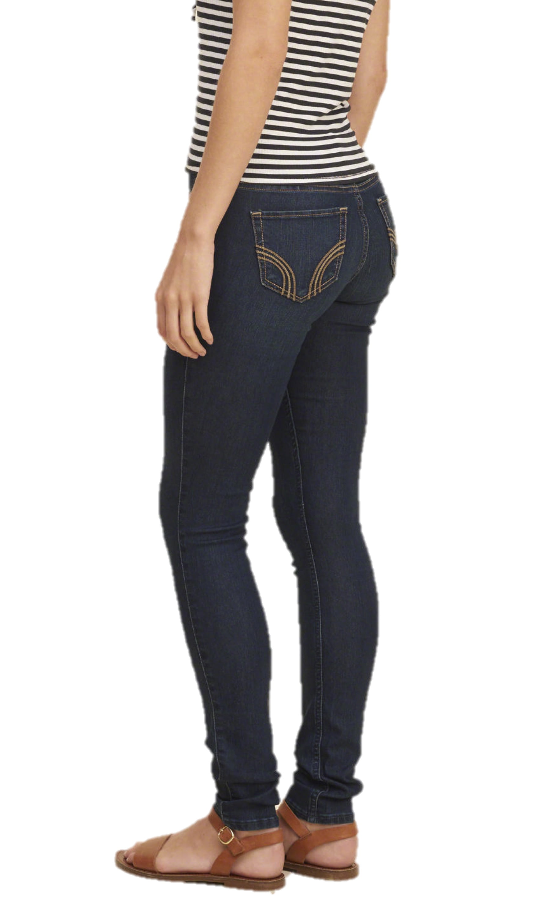 Hollister Womens Super Skinny Jeans Dark Wash