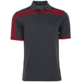 thumbnail image 3 of Holloway Sportswear XL Charge Polo Carbon/Scarlet 222487, 3 of 4