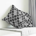 thumbnail image 4 of Throw Pillow Covers 16x16 Inch, Black Morocco Decorative Pillow Cases for Couch Sofa Bed, Retro Geometric Grey Ethnic Tribal Art Cotton Linen Square Home Decor Pillowcases with Hidden Zipper, 4 of 7