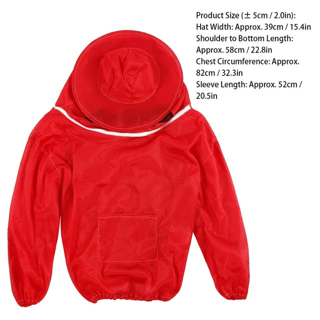 Chaqueta de apicultura traje de apicultura de material de malla de aire transpirable velo profesional de alta definición para apicultores comerciales principiantes ANGGREK Otros