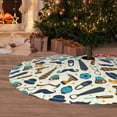 thumbnail image 6 of Sikiie Fathers day 30-48 inches {designName} Print Christmas Tree Skirt Snowman Xmas Tree Skirt with Edge Christmas Decorations for Holiday Party48", 6 of 7