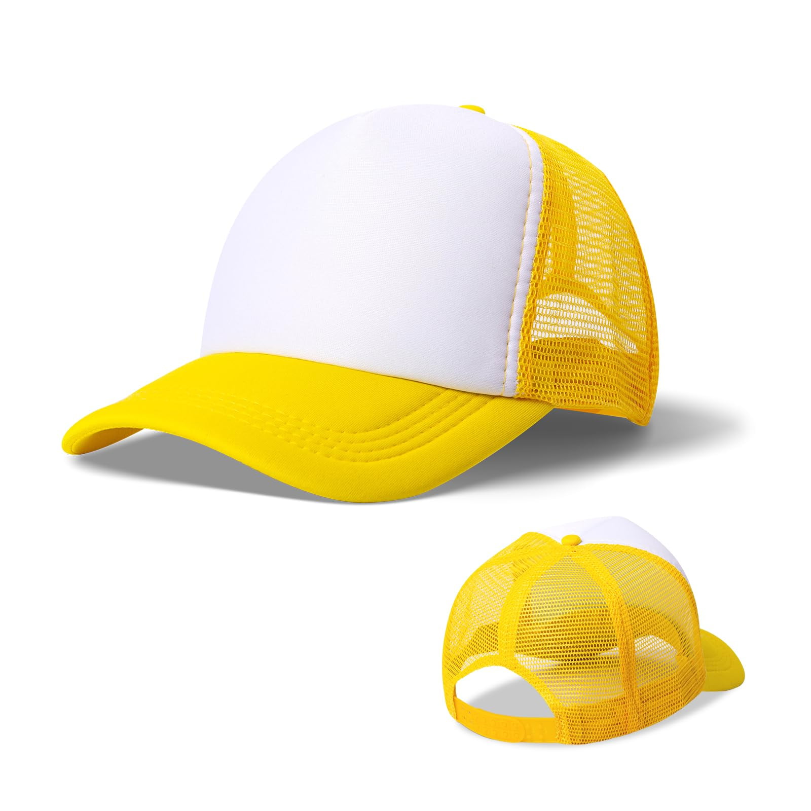 10 Pack of Blank Trucker Hat Bulk Mesh Cap Men and Women Baseball Cap DIY Graffiti Hot Stamping Duck Tongue Cap