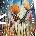 thumbnail image 5 of Designart "Whimsical Blooms of Wildflowers in Pointillism II" Floral Oversized Wall Clock, 5 of 5
