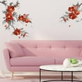 thumbnail image 4 of Red Flowers Wall Decals Branches Flowers Wall Stickers Peel and Stick Decal Wall Art Home Wall Decor for Bedroom Living Room Wall Decoration, 4 of 9