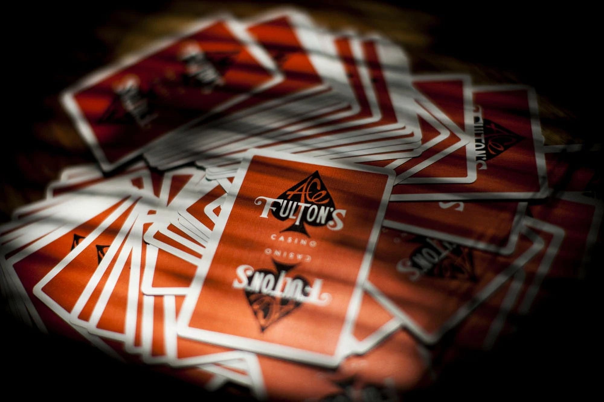 Fulton Little Tokyo Orange Vintage Back Edition Impossible Bottle Playing Cards
