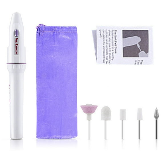 VONTER Manicure Drill 5-in-1, Electric File Drill Nail Art Polisher Grinder Manicure Pedicure Machine Ergonomic Handle with Light Weight Comfortable and Easy to grip With 5Pcs Bits