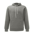 thumbnail image 4 of Clearance Sales Men's Hoodies & Sweatshirts Men's Sports And Fitness Hoodie Solid Color Sweater Slim Fit Brushed Winter Sports Top, 4 of 5