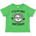 thumbnail image 3 of Inktastic Its My 3rd Birthday with Cat in Glasses Girls Toddler T-Shirt, 3 of 5