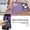 thumbnail image 3 of SaniMore for iPhone 14 6.1" Magnetic Wallet Case, PU Leather Case with Card Slot & Multi-Angle Kickstand Shockproof Protective Case for iPhone 14 Women Men, Purple, 3 of 7