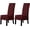 Wine, variant on Dining Chair Covers Stretch Parsons Chair Slipcover with Skirt Chair Covers for Dining Room Restaurant Banquet (8 PCS, Sand)