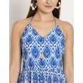 thumbnail image 5 of Moomaya Women's Printed Cut Out Halter Dress, Sleeveless Maxi V-Neck Dress, 5 of 8