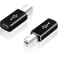 TRAHOO2 Pack USB B to USB C Adapter, Type C Female to MIDI Converter