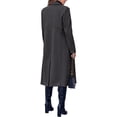 thumbnail image 5 of Fall Winter Women Solid Color Long Sleeve Double Breasted Casual Lapel Long Trench Coat, 5 of 6