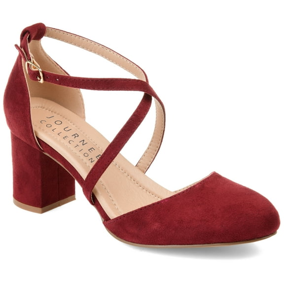 Journee Womens Foster Almond Toe Block Heel Pumps, Widths Available