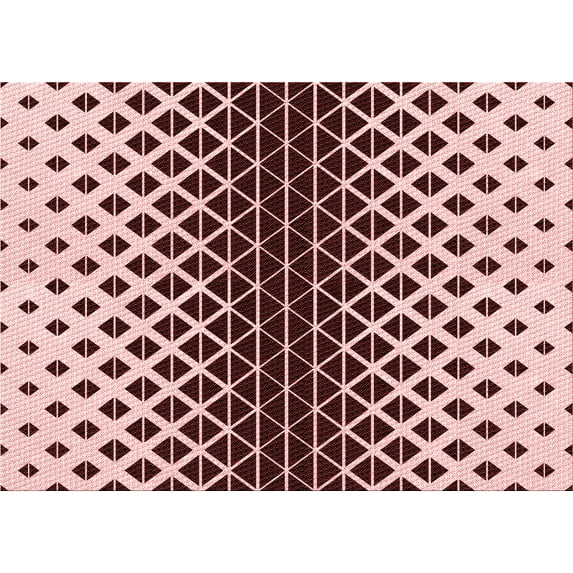 Ahgly Company Indoor Rectangle Patterned Pink Area Rugs, 2' x 4'