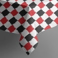 thumbnail image 5 of Red Black White Checkered Pattern Square Tablecloth,Waterproof Square Table Cover,Wipeable Spillproof Washable Table Cover for Home Kitchen Party Decor 42"X42"(107x107cm), 5 of 6