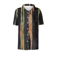 thumbnail image 4 of Tnhcen Women's Casual Loose Fit Short Sleeve Button Up Shirt with Random Color Block Print, Retro Boho Style Collared Top in Sizes S-2XL, 4 of 7