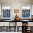 thumbnail image 4 of Vintage Farmhouse Curtains 24 Inch - 3 Panel Bohemian Wildflower Set with Rustic Floral Print, Rod Pocket Kitchen Window Drapes, 4 of 6