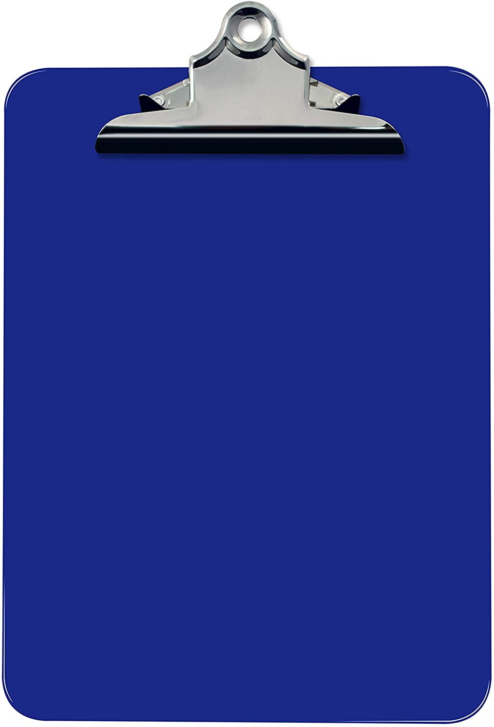 Blue Plastic Clipboards, 12 Pack, Durable, 12.5 x 9 Inch, Standard Metal Clip, by Better Office Products, Blue, Set of 12