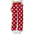 thumbnail image 2 of Puyaiuu Women's Christmas Plush Pajama Pants with Pockets Adjustable lacing, Soft Fleece Pants Holiday Print Gift, 2 of 6