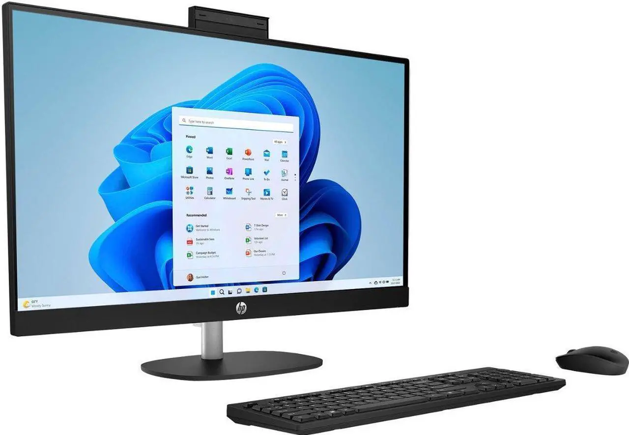 HP - 27" Touch-Screen All-in-One with Adjustable Height - AMD Ryzen 7 - 16GB Memory - 1TB SSD - Jet Black Desktop PC Computer 27-cr0054