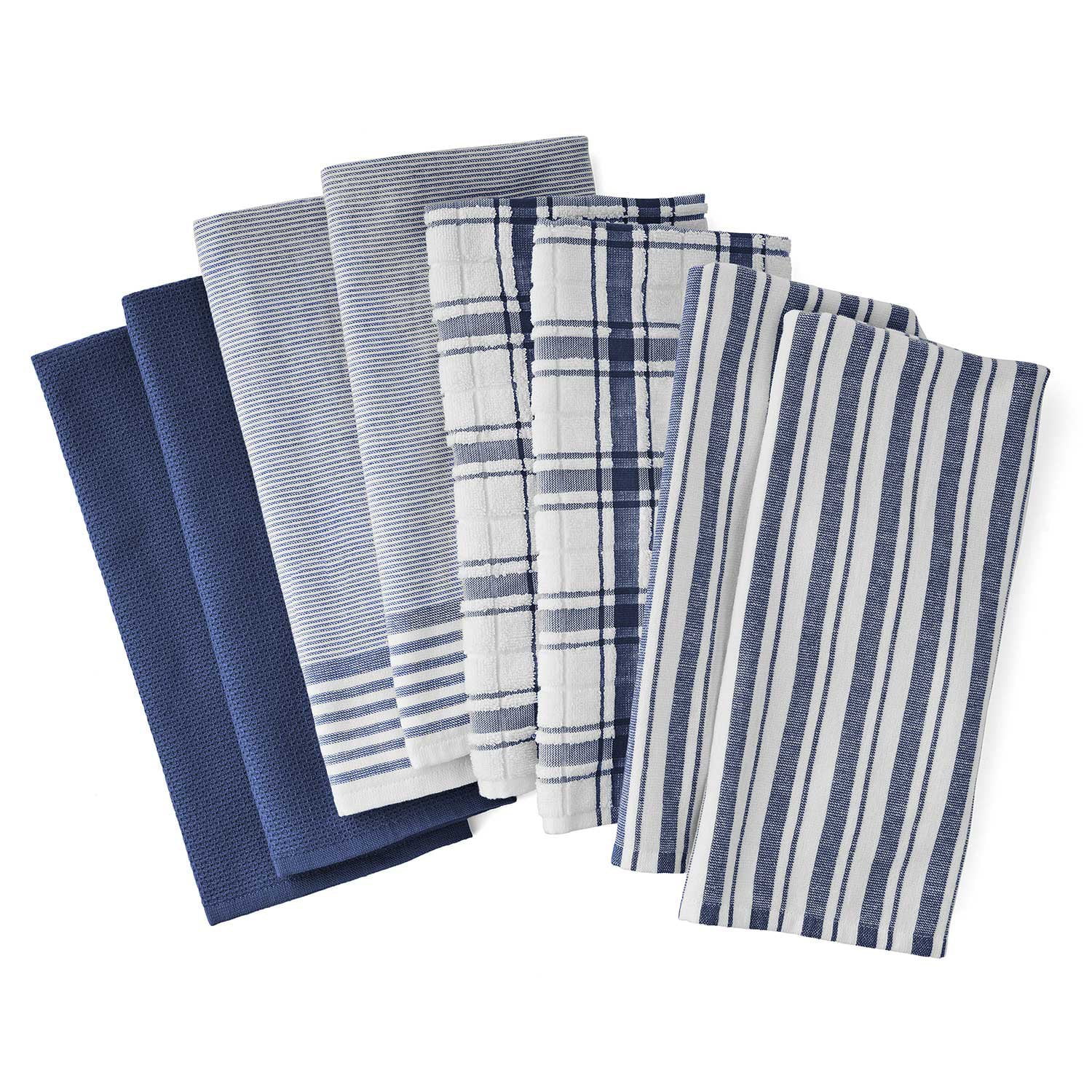 Member's Mark Plaid Leno 8 Piece Kitchen Towel Set, Choose