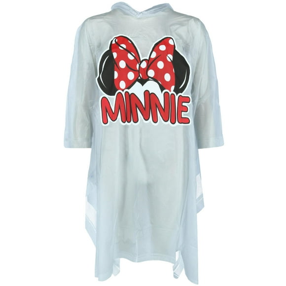 Jerry Leigh Minnie Mouse Ears with Bold Print Rain Poncho (Women's)