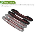 thumbnail image 7 of Unique Bargains Exterior Door Handle Cover Trim Door Handle Cover for Toyota Grand Highlander 2024-2026 Smart Carbon Fiber Black 1 set, 7 of 7
