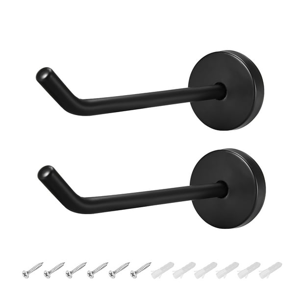 Uxcell 2Pcs, 4.53" Gancho Montado en la Pared, Gancho de Bata, Soporte para Toallas Individual de Acero Inoxidable Negro