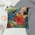 thumbnail image 2 of PRATYUS Hawaiian Floral Throw Pillow Covers Decorative Couch Pillow Cases Pillow Square Cushion Cover for Sofa, Couch, Bed and Car 20x20in, 2 of 5