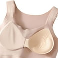 thumbnail image 4 of Ropa interior térmica para mujer, cálida, de color liso, para otoño e invierno, con almohadilla para el pecho sin costuras, con parte inferior de terciopelo y parte superior interior, sujetador de dac, 4 of 7