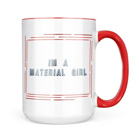 

Neonblond I m A Material Girl Fabric Polka Dot Sewing Mug gift for Coffee Tea lovers