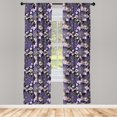 thumbnail image 3 of Ambesonne Vintage Asian Curtains, Sakura Blossoms Art, Pair of 28"x63", Indigo and Pale Mauve, 3 of 5